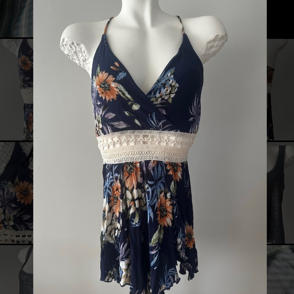 Blue Floral Boho I Joah Romper/Jumpsuit